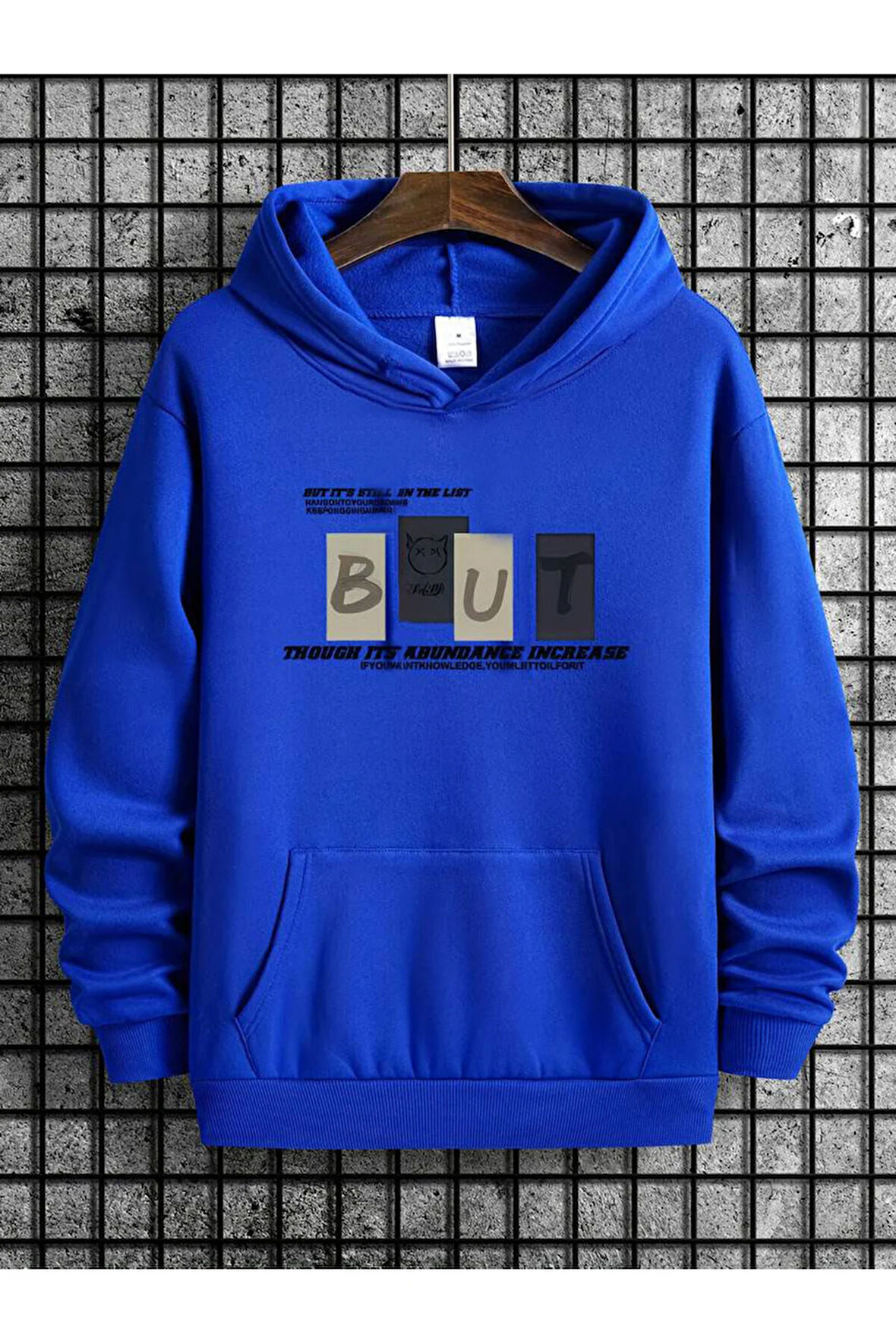 But Baskılı Kapüşonlu Sweatshirt