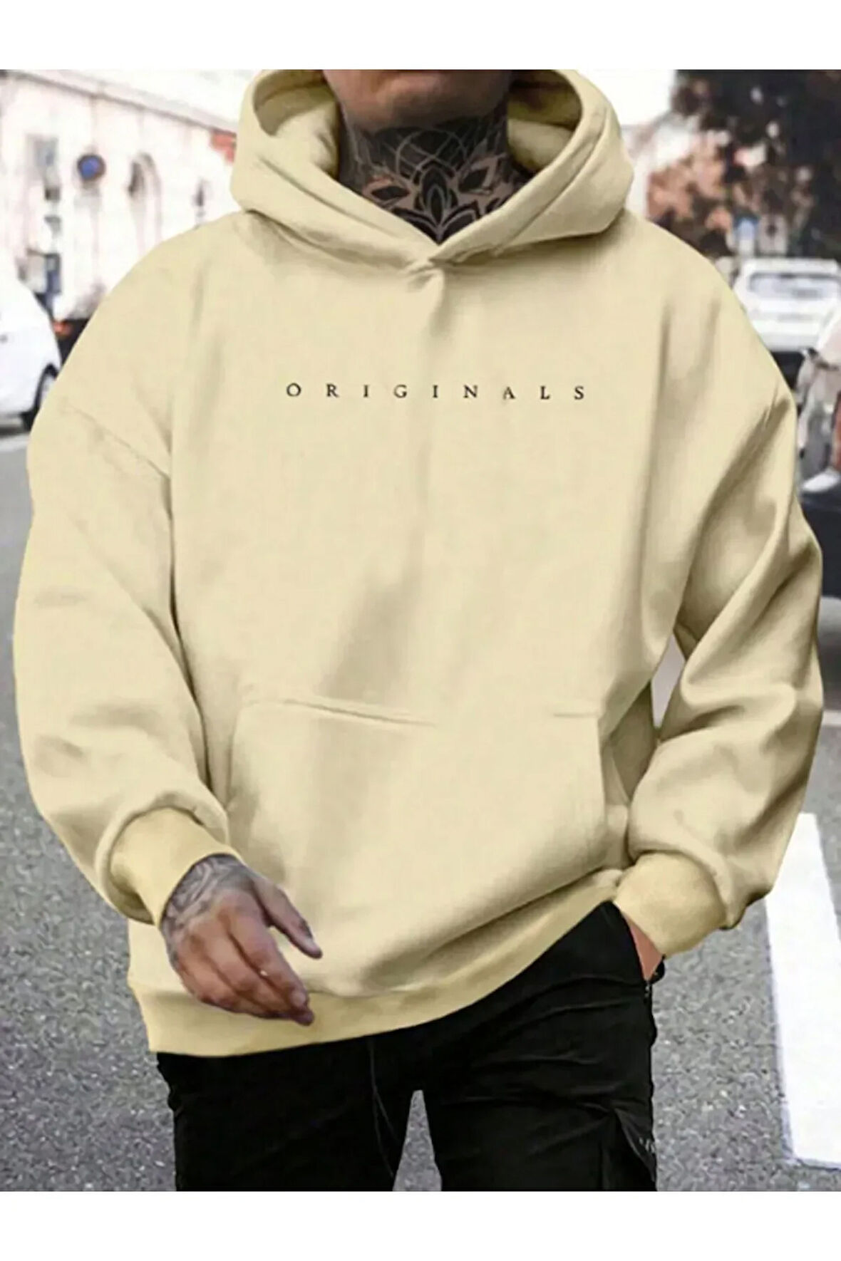 Originals Baskılı Kapüşonlu Sweatshirt
