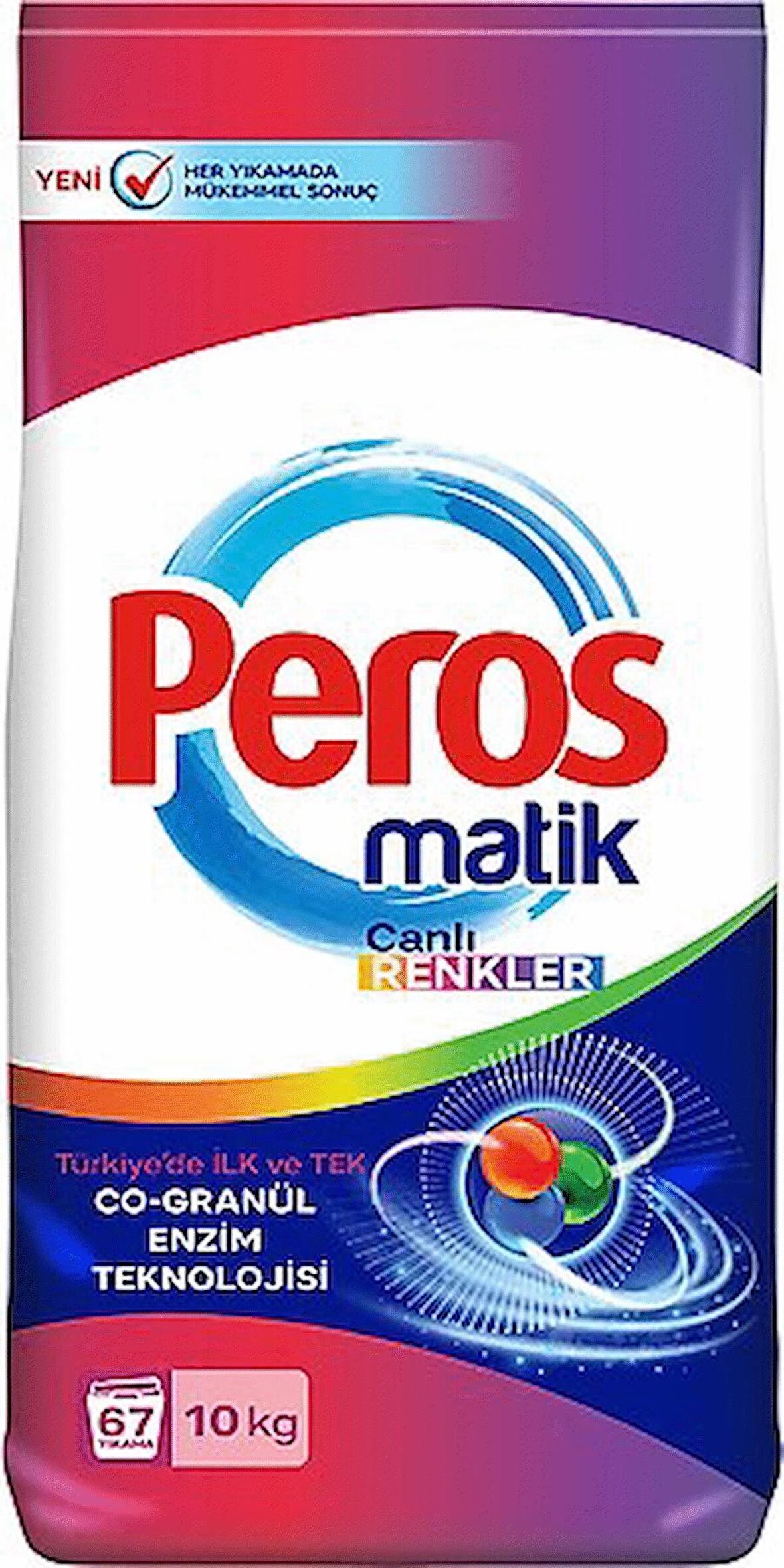 Peros Matik Canlı Renkler 10 kg Renkliler için Toz Deterjan