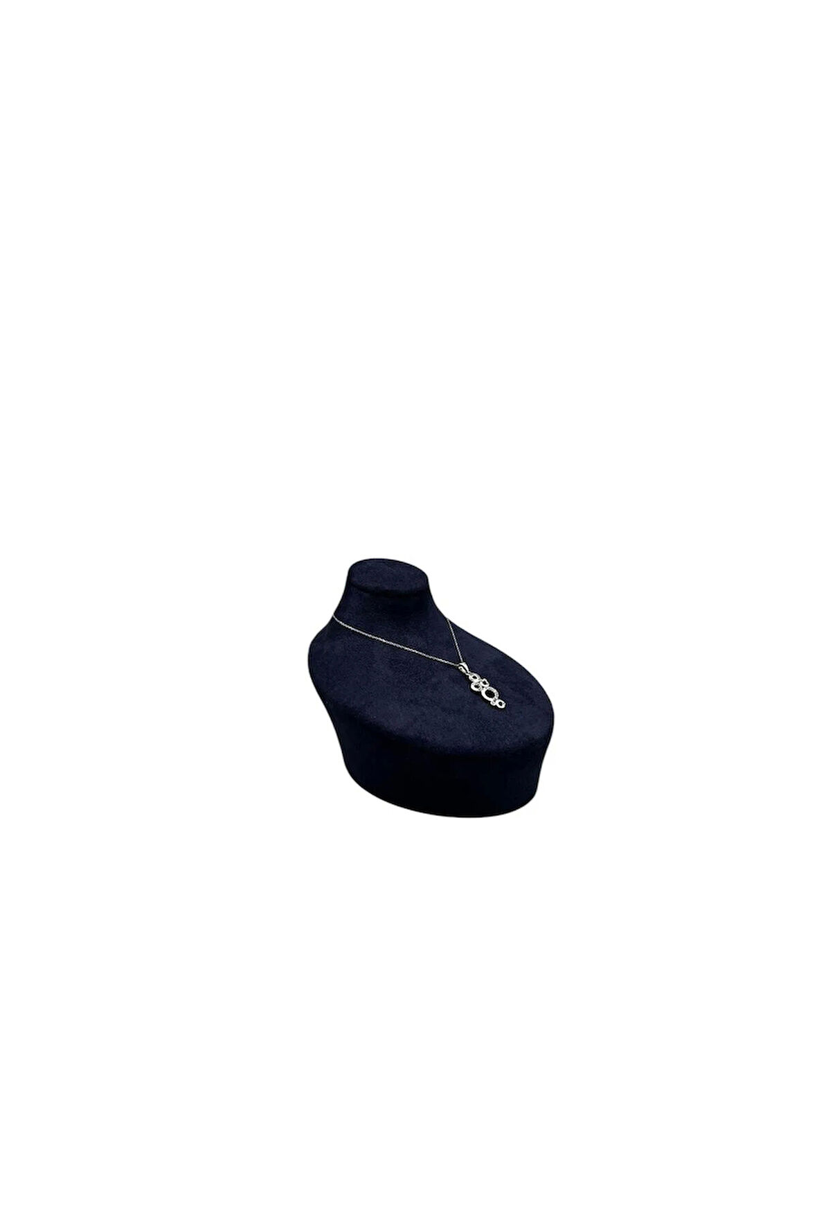 Yerli Üretim Yerde Model Sardunya Kumaş Lacivert Renk Boy 12 cm En 14 cm Kolye Takı Mankeni
