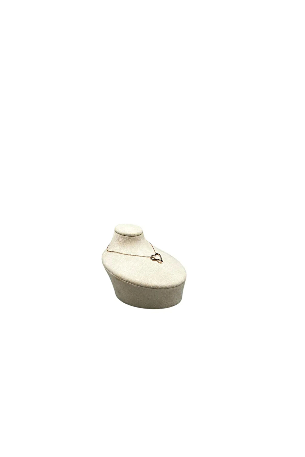 Yerli Üretim Yerde Model Sardunya Kumaş Krem Renk Boy 12 cm En 14 cm Kolye Takı Mankeni