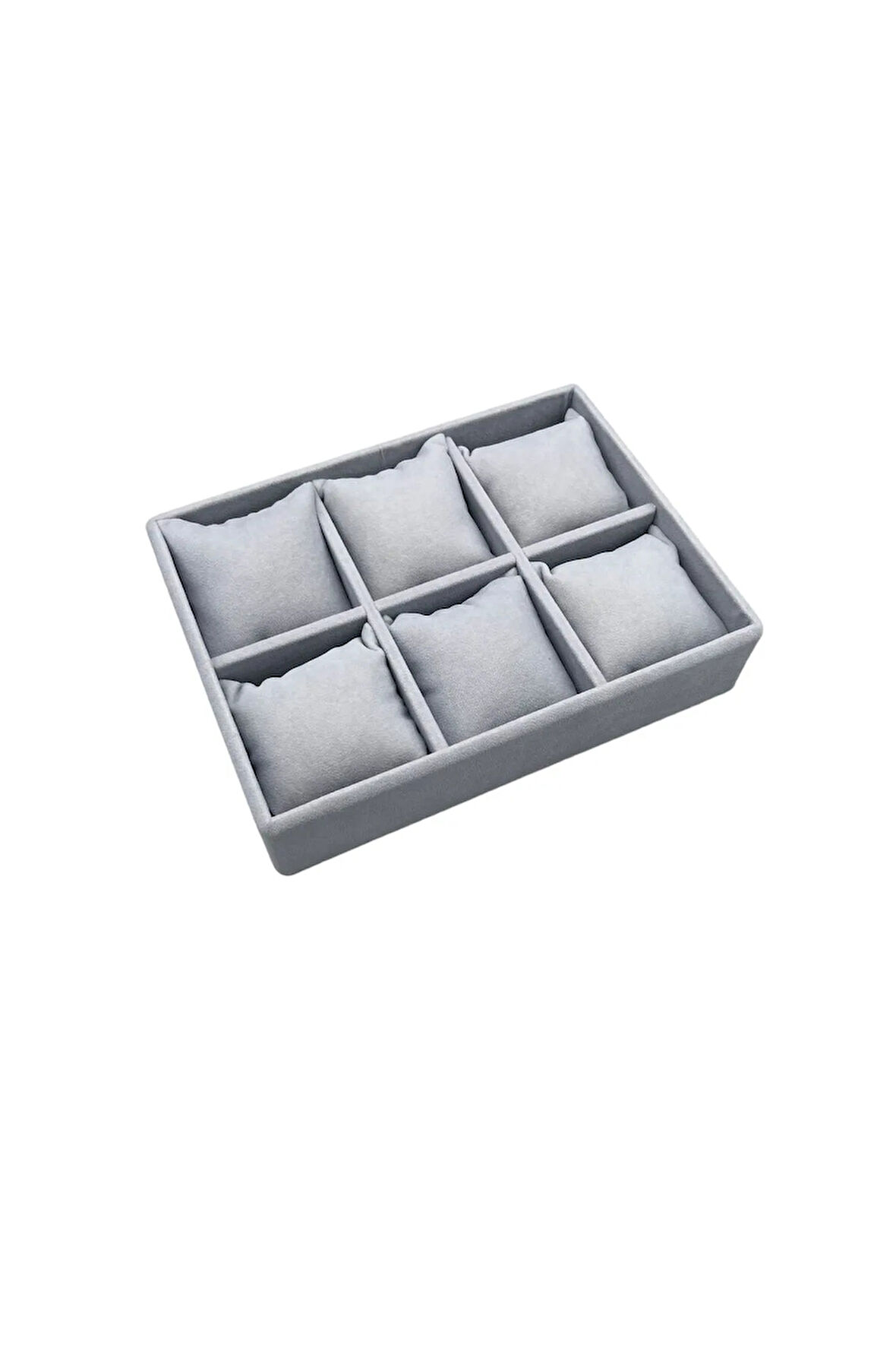 Dobric Model Süet Kaplama Gri Renk 24/18 cm Yastıklı Çekmece Ici Takı Düzenleyicisi