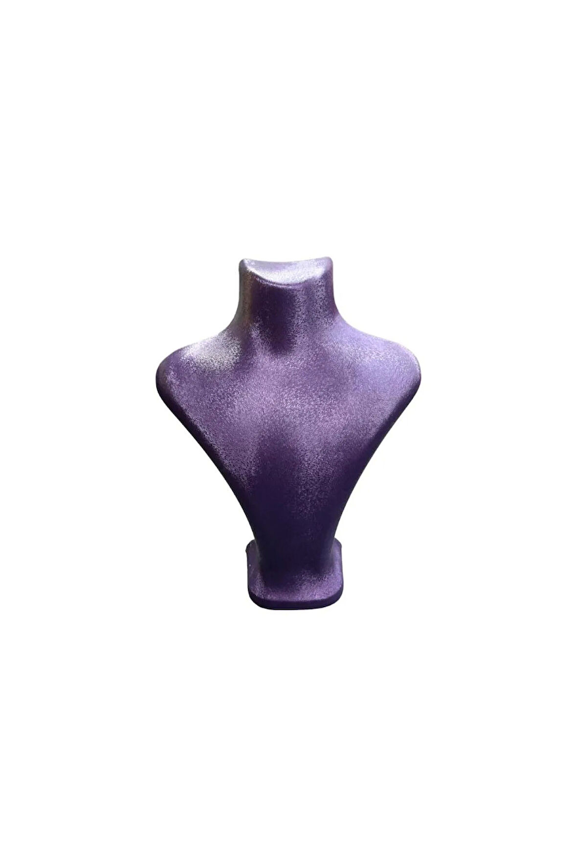 Yerli Üretim Londra Model İmera Deri Kumaş Mor Renk 22/18 Cm Kolye Sergileme Mankeni