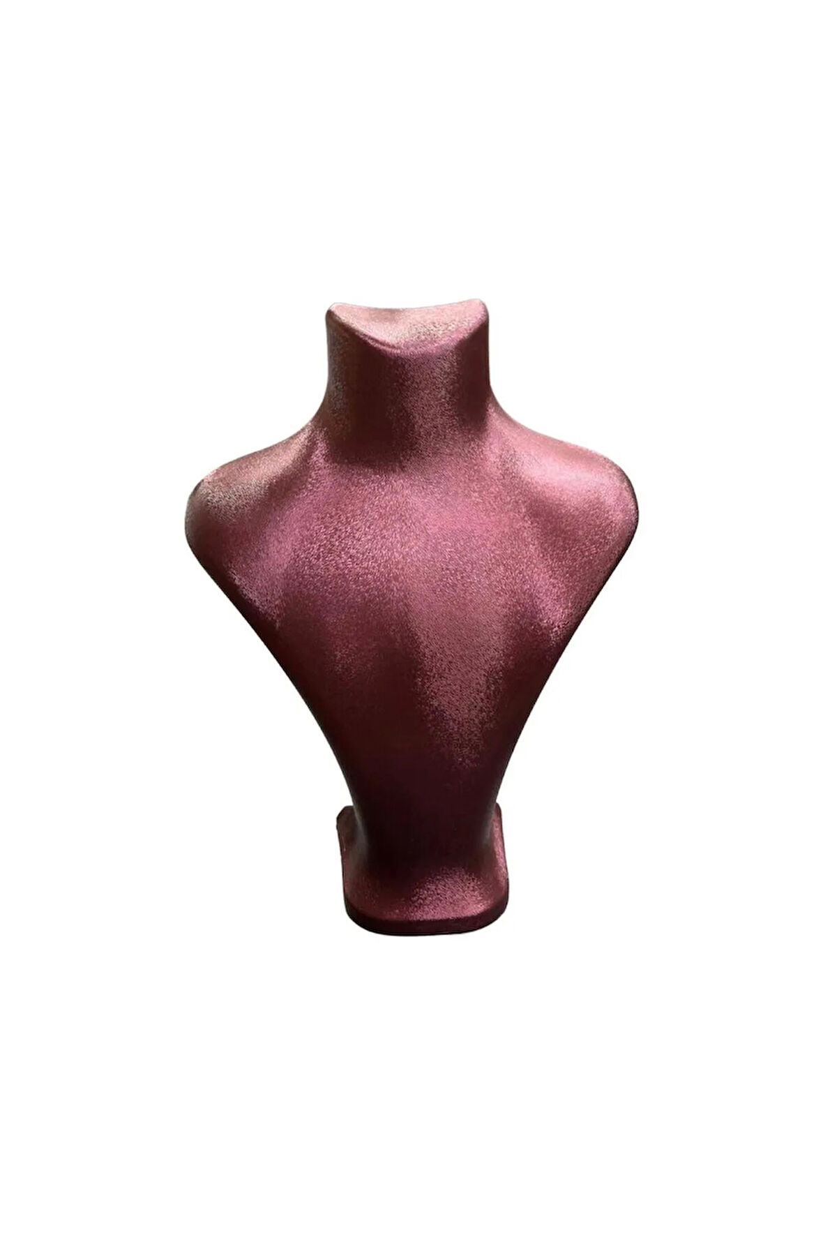 Yerli Üretim Londra Model İmera Deri Kumaş Kırmızı Renk 22/18 Cm Kolye Sergileme Mankeni