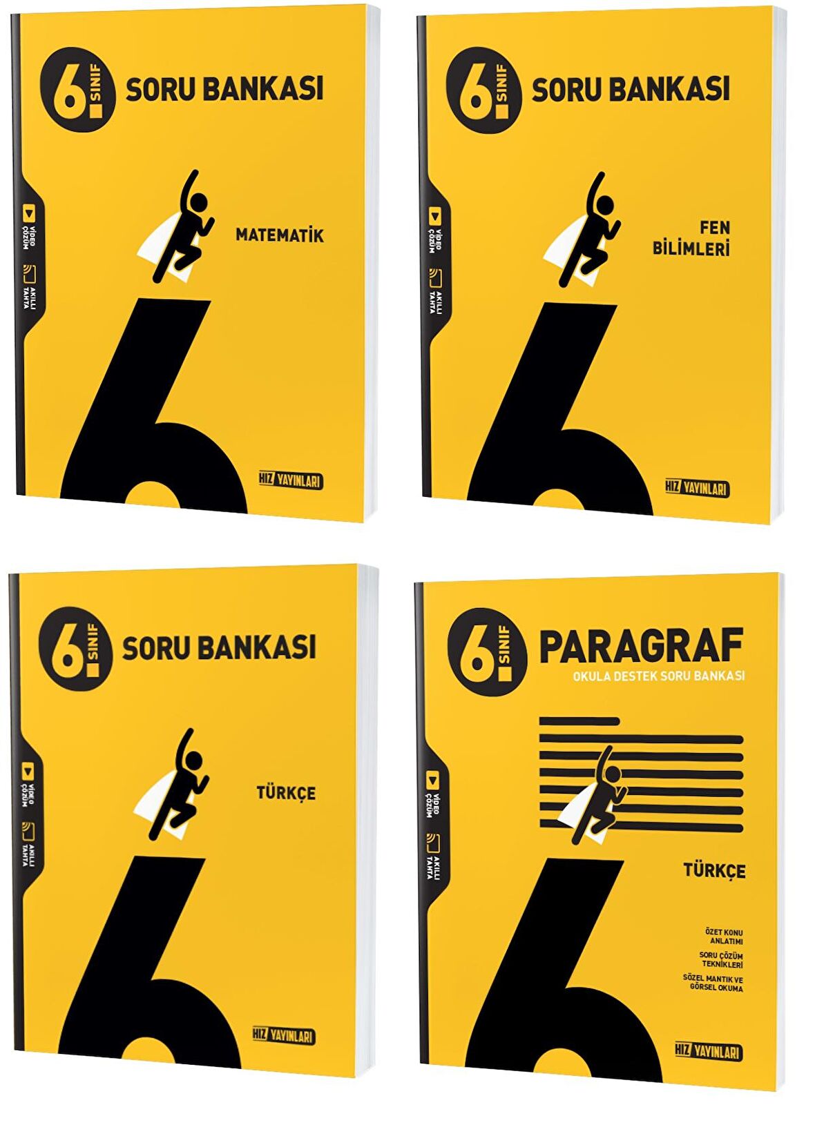 Hız 2023 6. Sınıf Matematik Türkçe Fen Paragraf Soru Seti 4 Kitap 2023