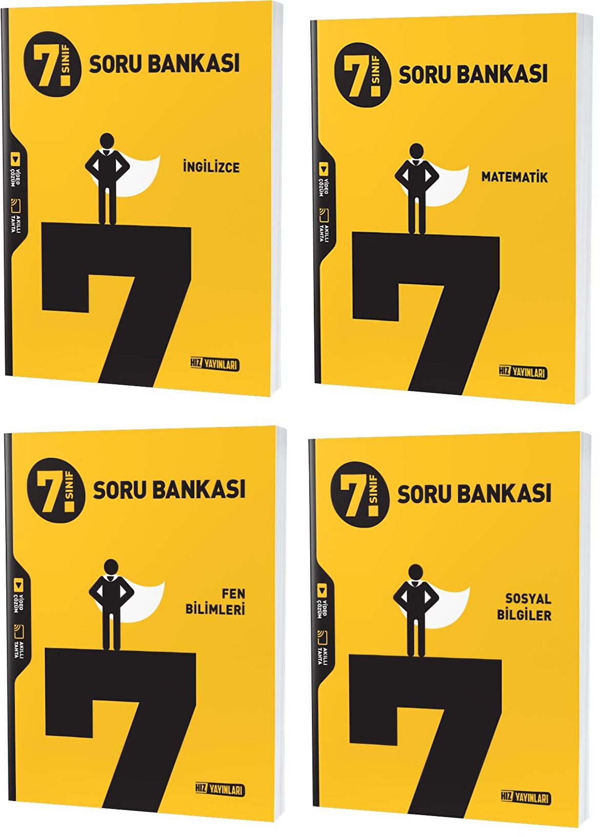 Hız 2023 7. Sınıf Matematik İngilizce Fen Sosyal Soru Seti 4 Kitap 2023