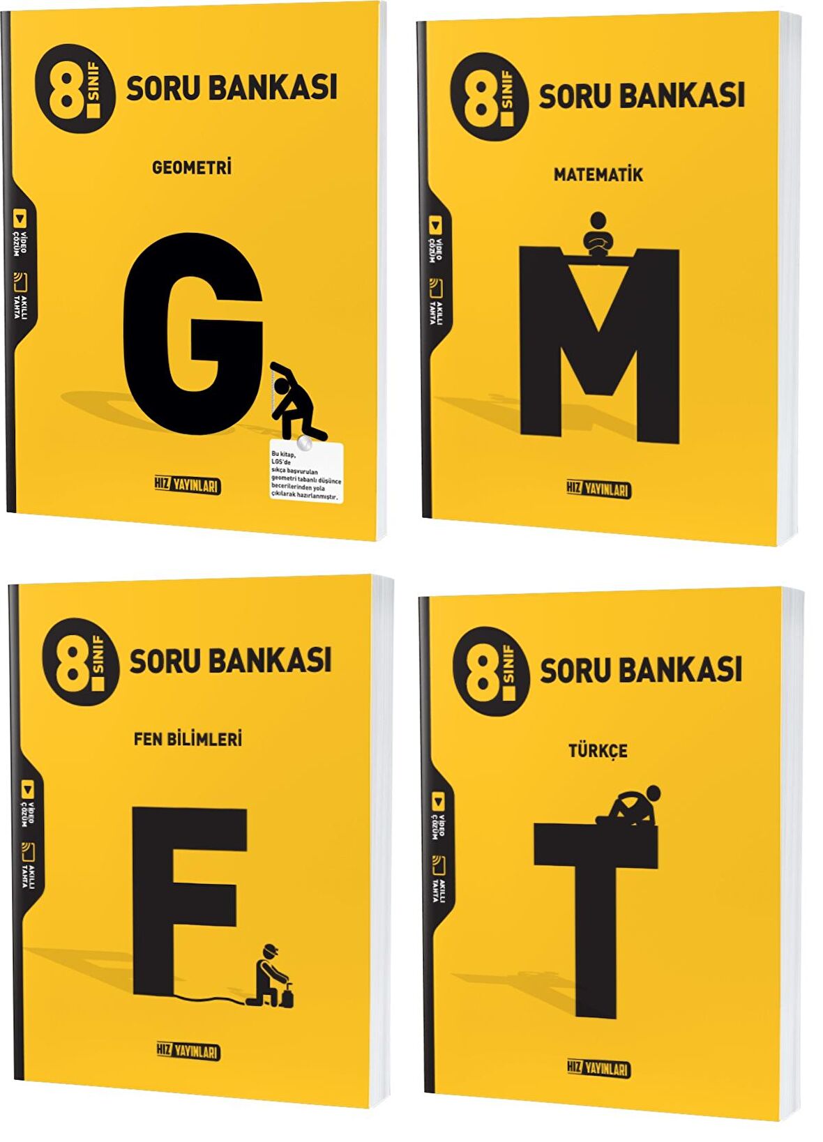 Hız Lgs 2023 8. Sınıf Matematik + Geometri + Türkçe + Fen Soru Seti 4 Kitap 2023