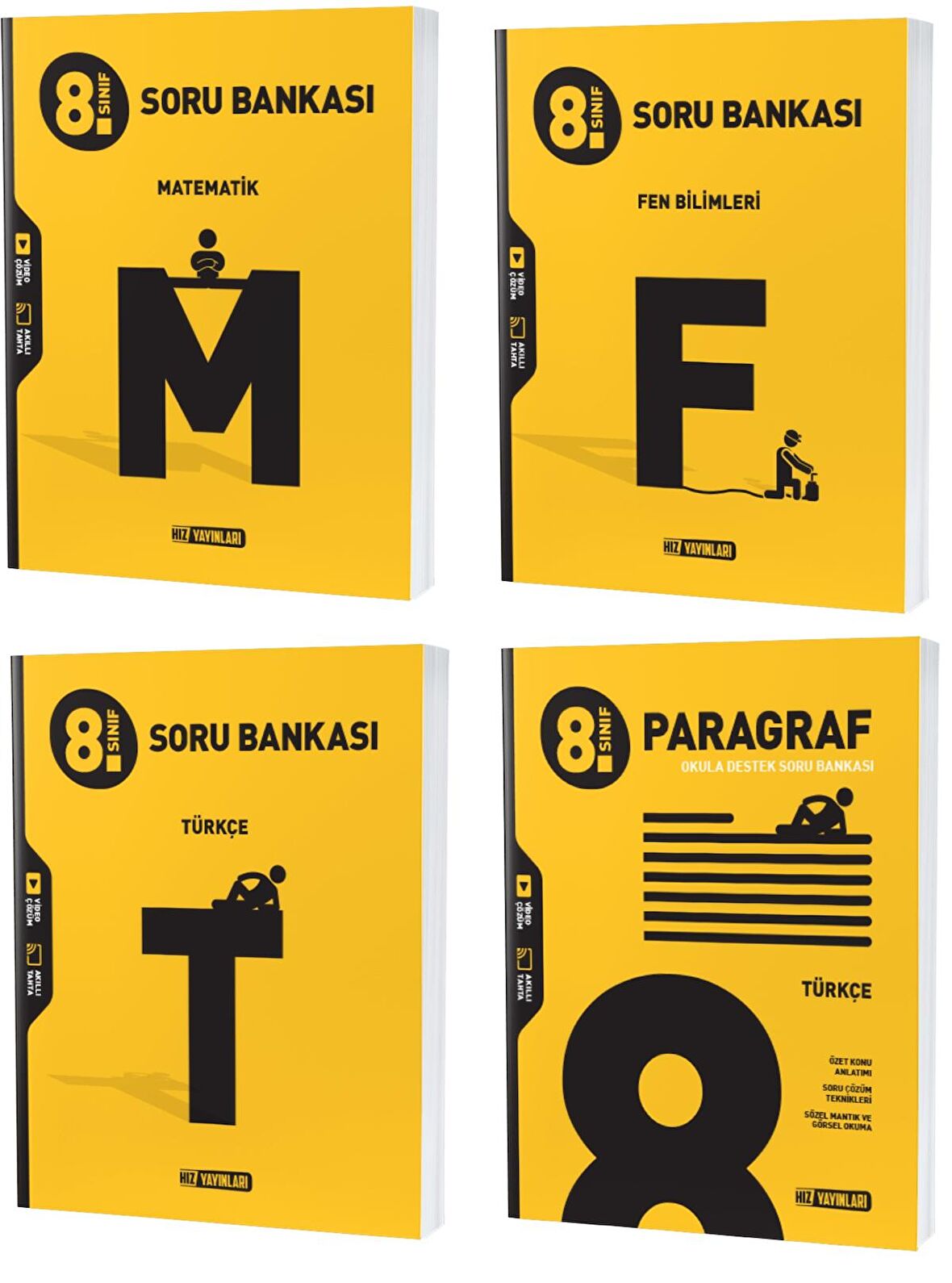 Hız Lgs 2023 8. Sınıf Matematik Türkçe Fen Paragraf Soru Seti 4 Kitap 2023