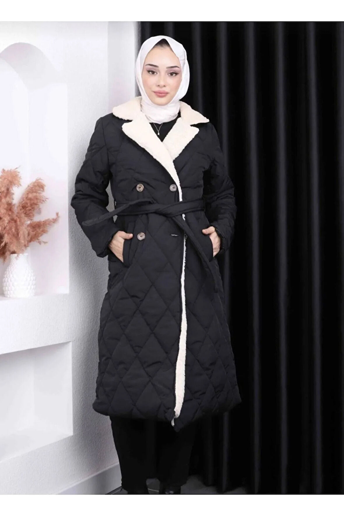 Kadın Astarlı İç Yandan Kürklü Mont