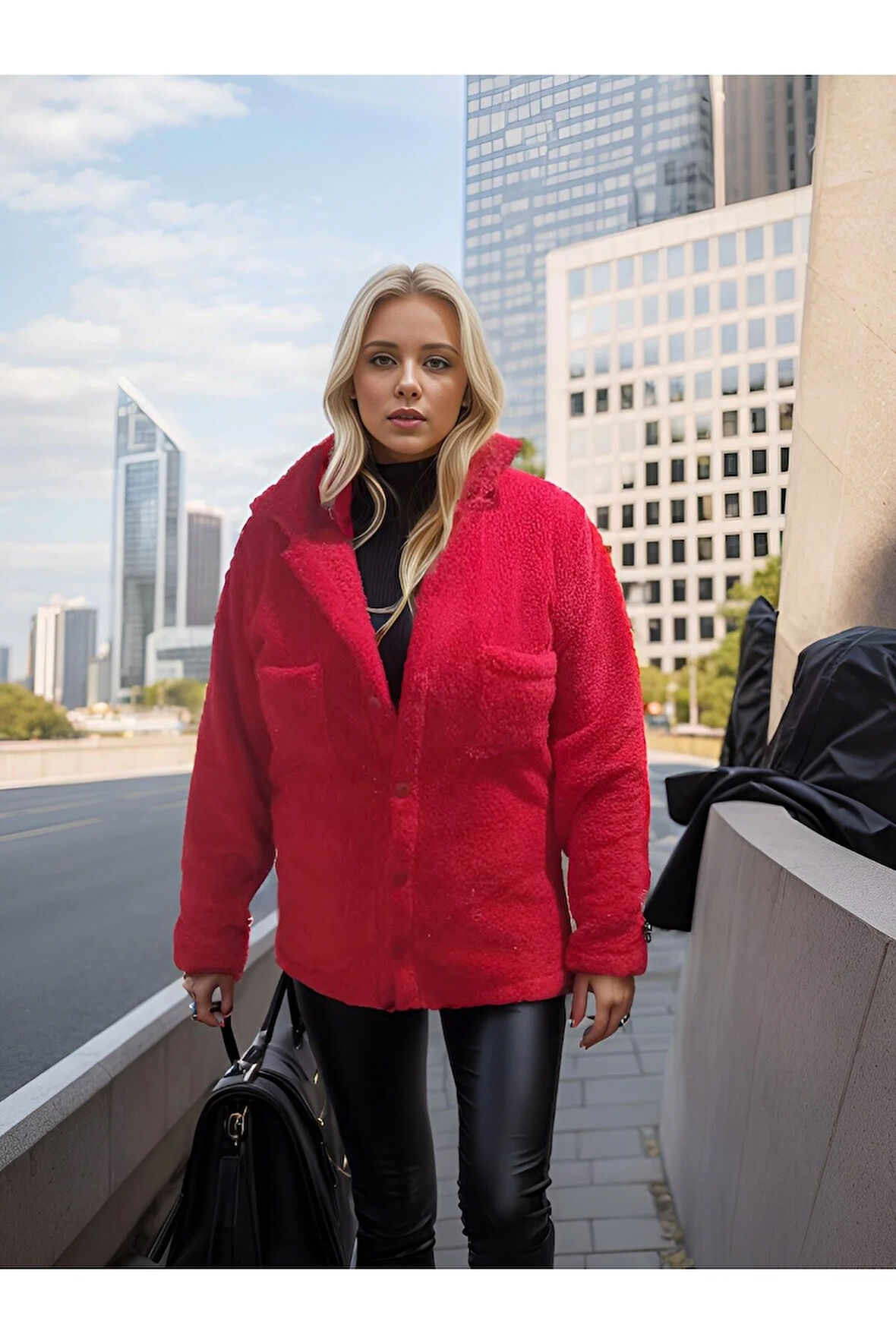 Peluş Polar Hırka Ceket