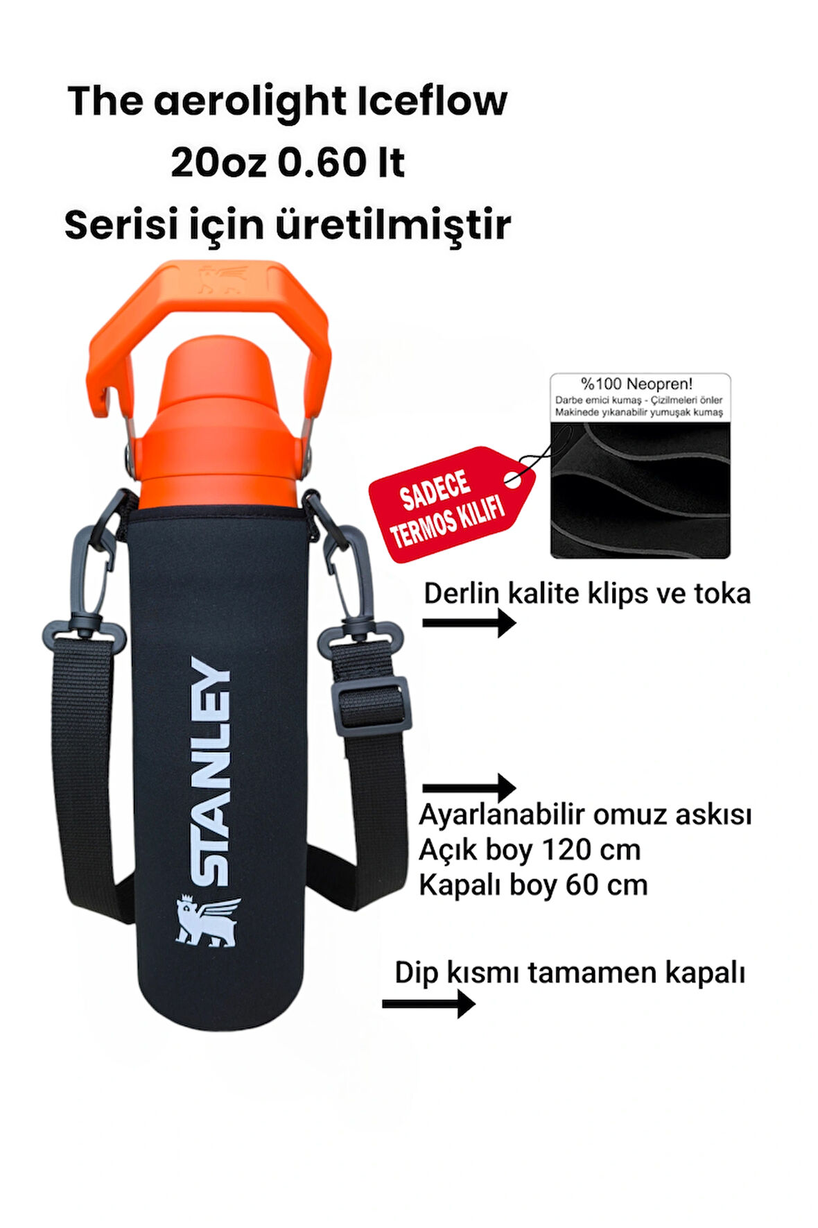 stanley aerolight ıceflow 0,60lt termos kılıfı