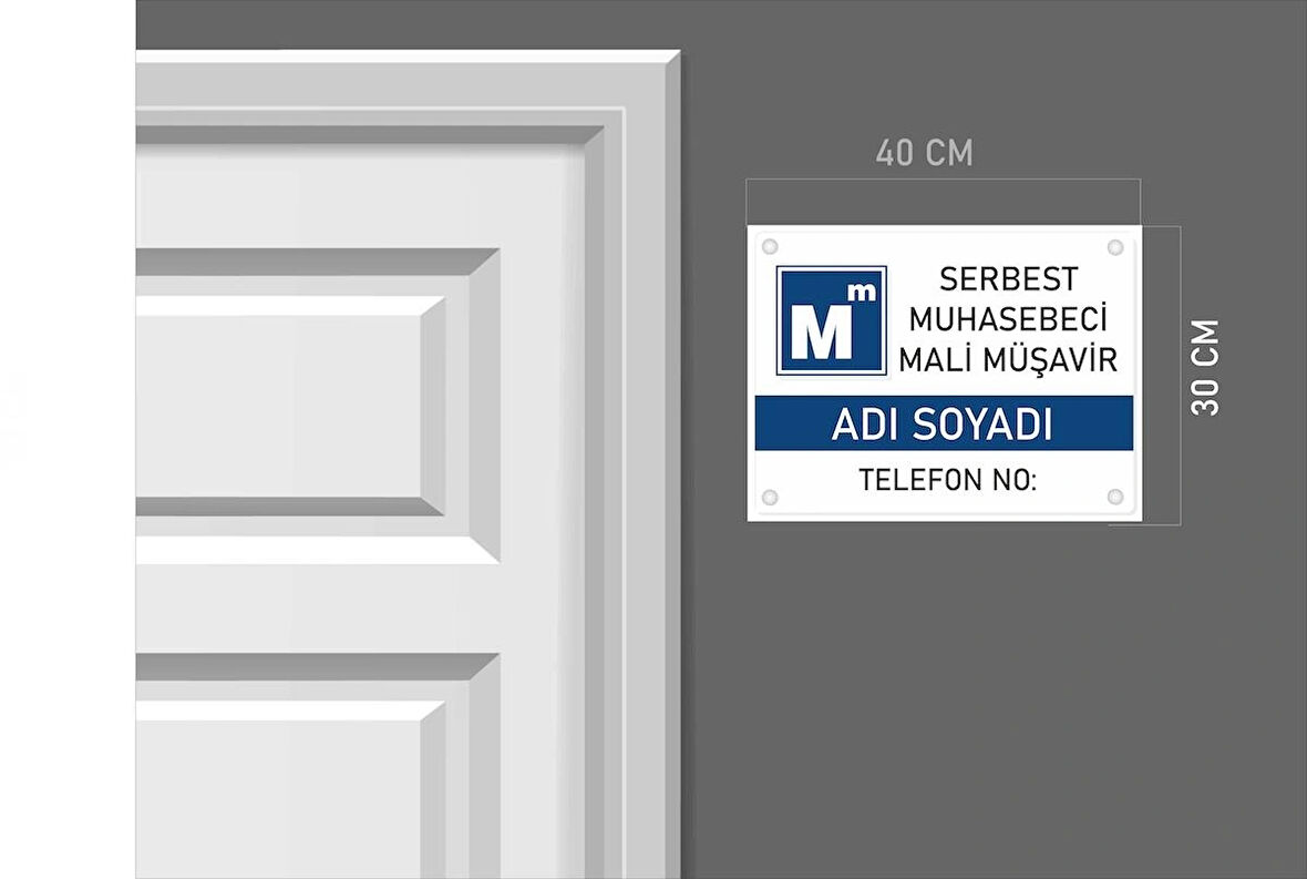 Kişiye Özel Mali Müşavir PVC Levha 40x30 cm