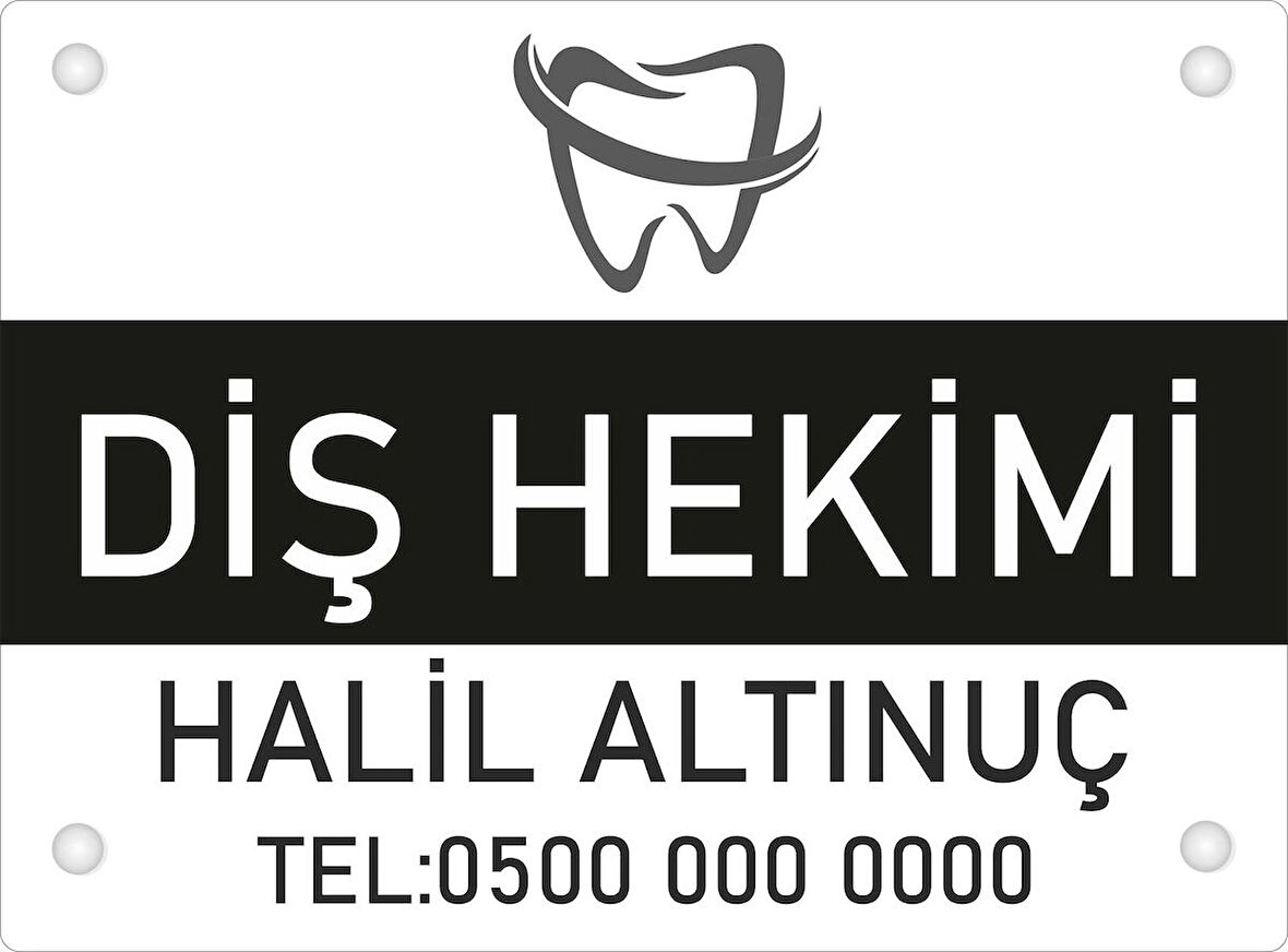 Kişiye Özel Diş Hekimi PVC Levha 40x30 cm