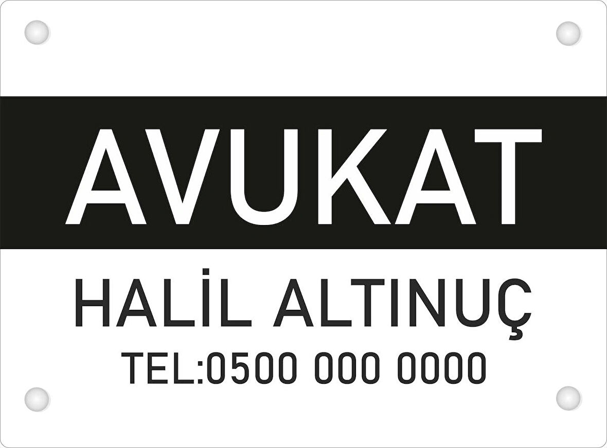 Kişiye Özel Avukat PVC Levha 40x30 cm
