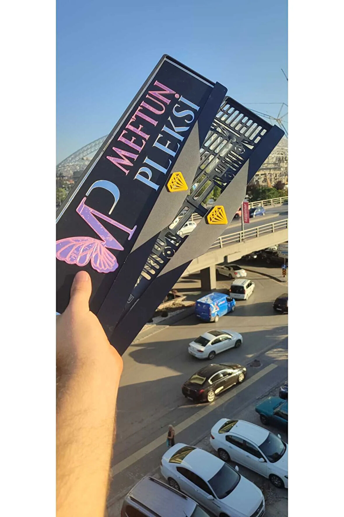 Pırlanta Model Mat Pleksi Plakalık