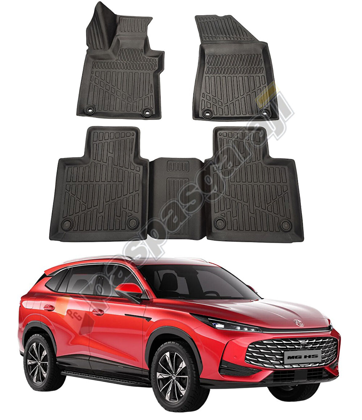 MG HS Turbo Hybrid 3D Maxi Havuzlu Paspas, 2024-