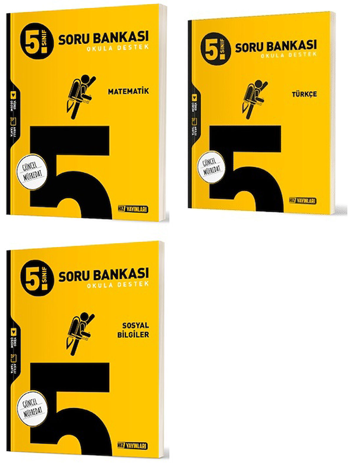 Hız 2025 5. Sınıf Matematik + Türkçe + Sosyal Soru Seti 3 Kitap