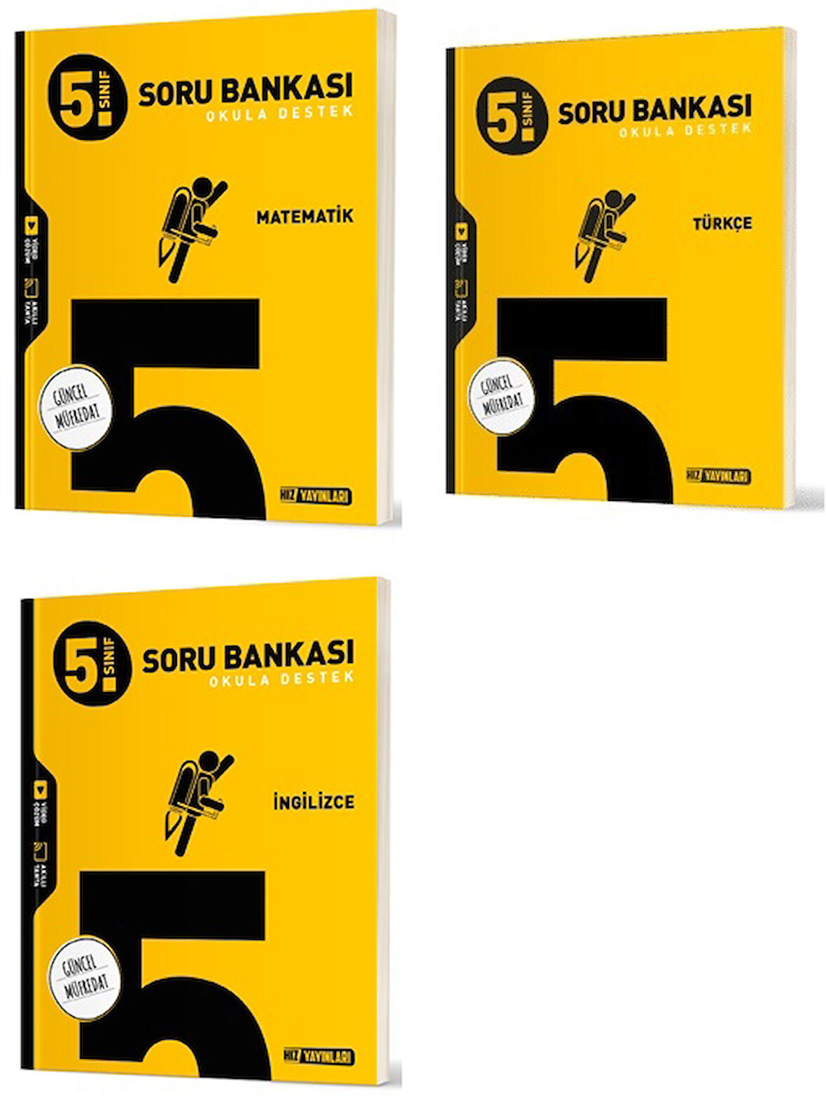 Hız 2025 5. Sınıf Matematik + Türkçe + İngilizce Soru Seti 3 Kitap