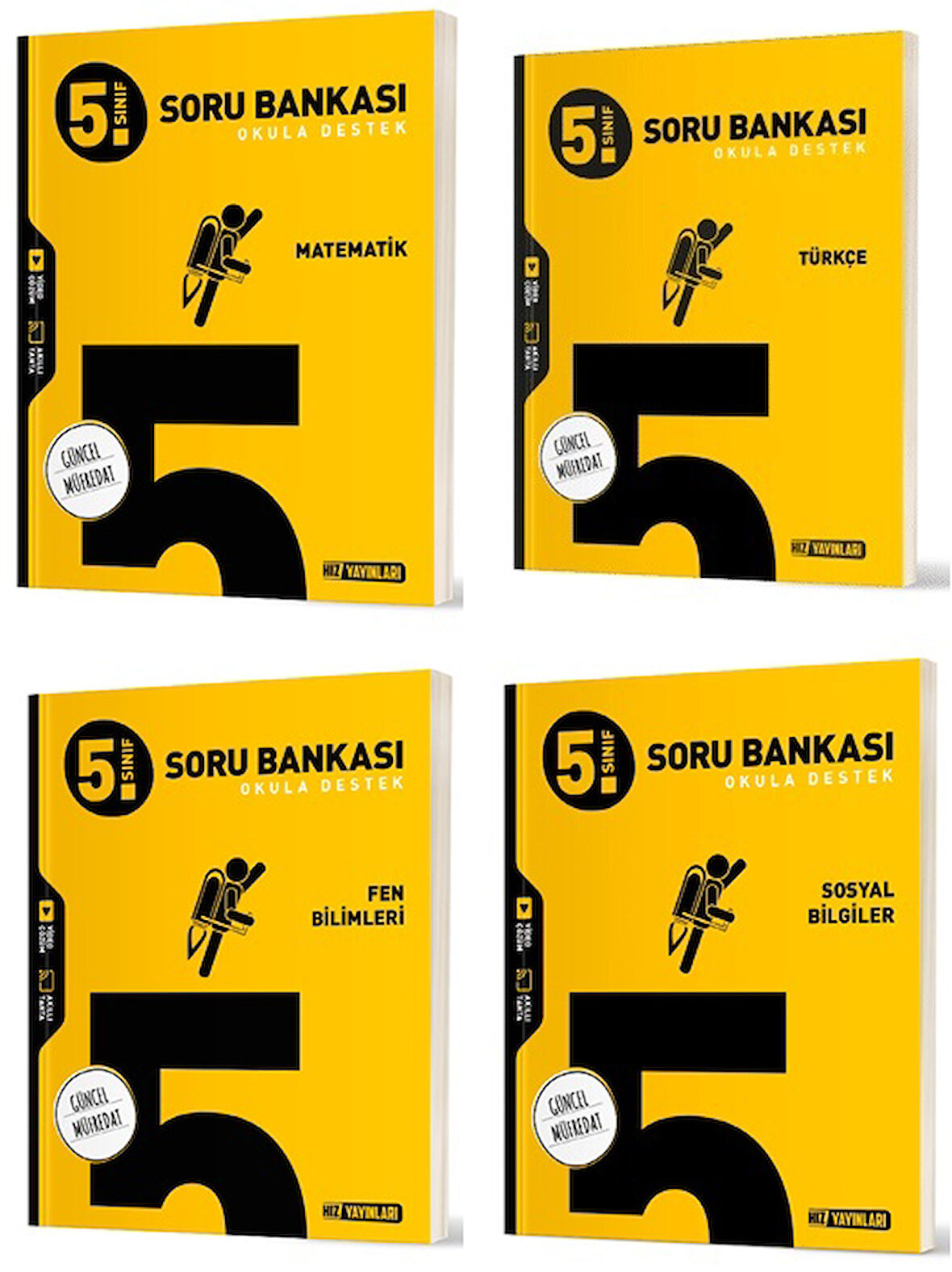 Hız 2025 5. Sınıf Matematik Türkçe Fen Sosyal Soru Seti 4 Kitap