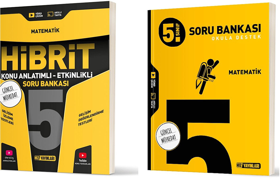 Hız 2025 5. Sınıf Matematik Soru + Hibrit - Konu Seti 2 Kitap