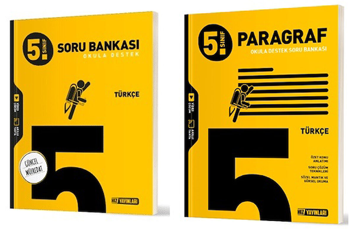 Hız 2025 5. Sınıf Türkçe + Paragraf Soru Seti 2 Kitap