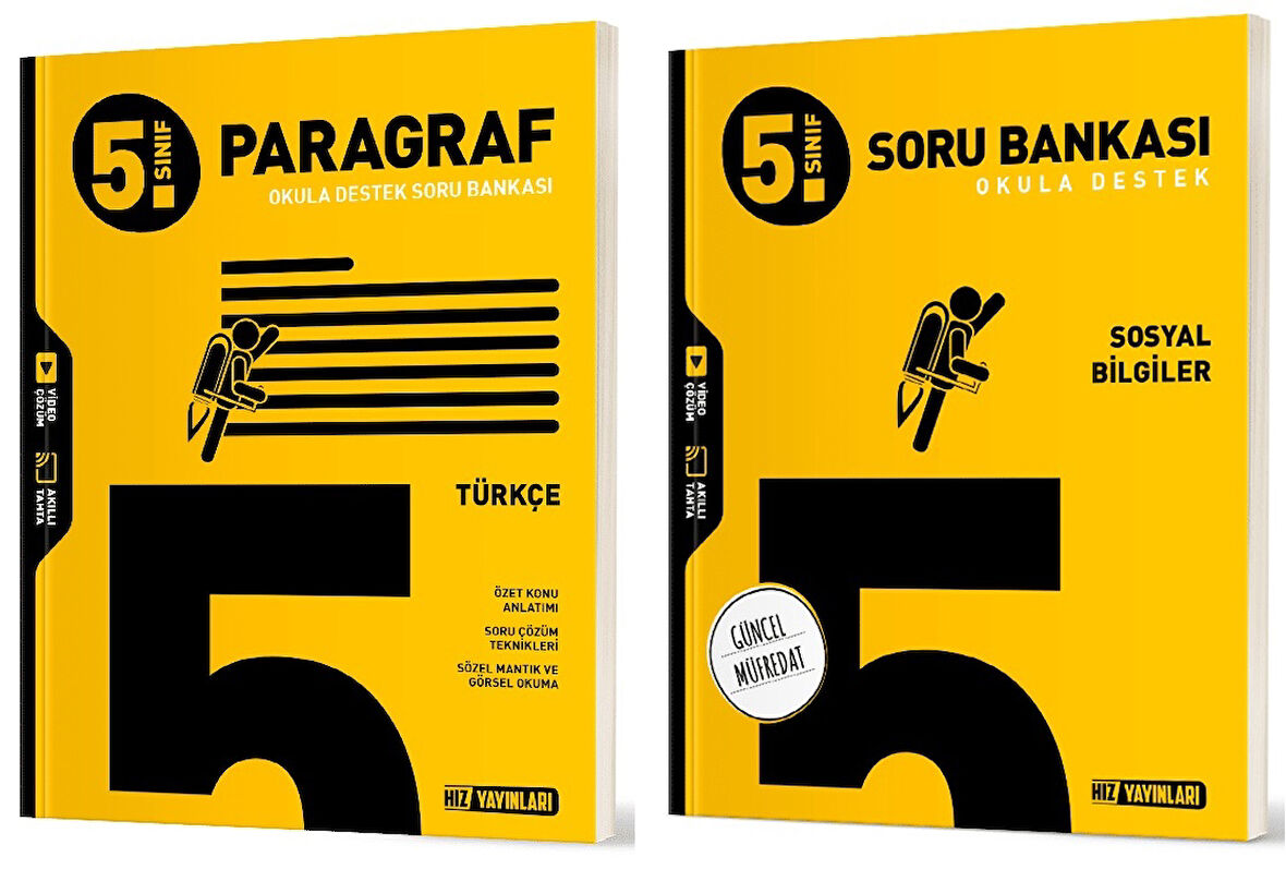 Hız 2025 5. Sınıf Paragraf + Sosyal Bilgiler Soru Seti 2 Kitap
