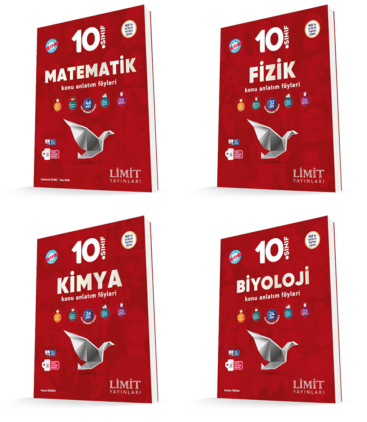 Limit 2026 10. Sınıf Matematik + Fizik + Kimya + Biyoloji Konu Kaf Seti 4 Kitap Güncel Müfredat