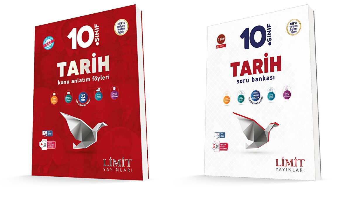 Limit 2025 10. Sınıf Tarih Kaf Konu + Soru Seti 2 Kitap Güncel Müfredat