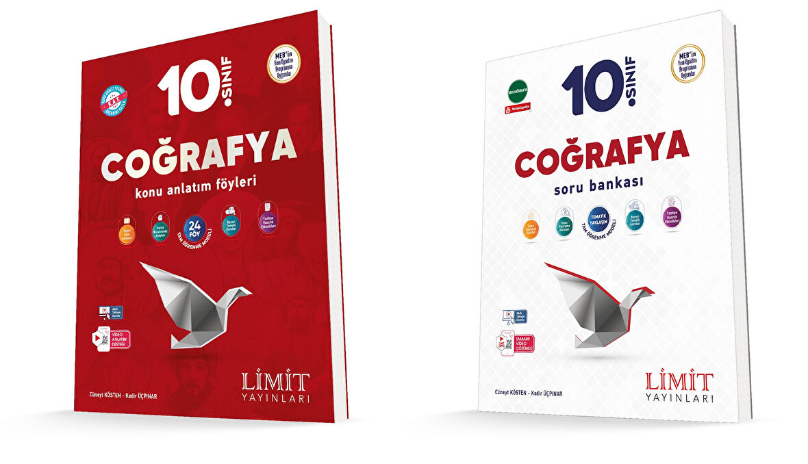 Limit 2025 10. Sınıf Coğrafya Kaf Konu + Soru Seti 2 Kitap Güncel Müfredat