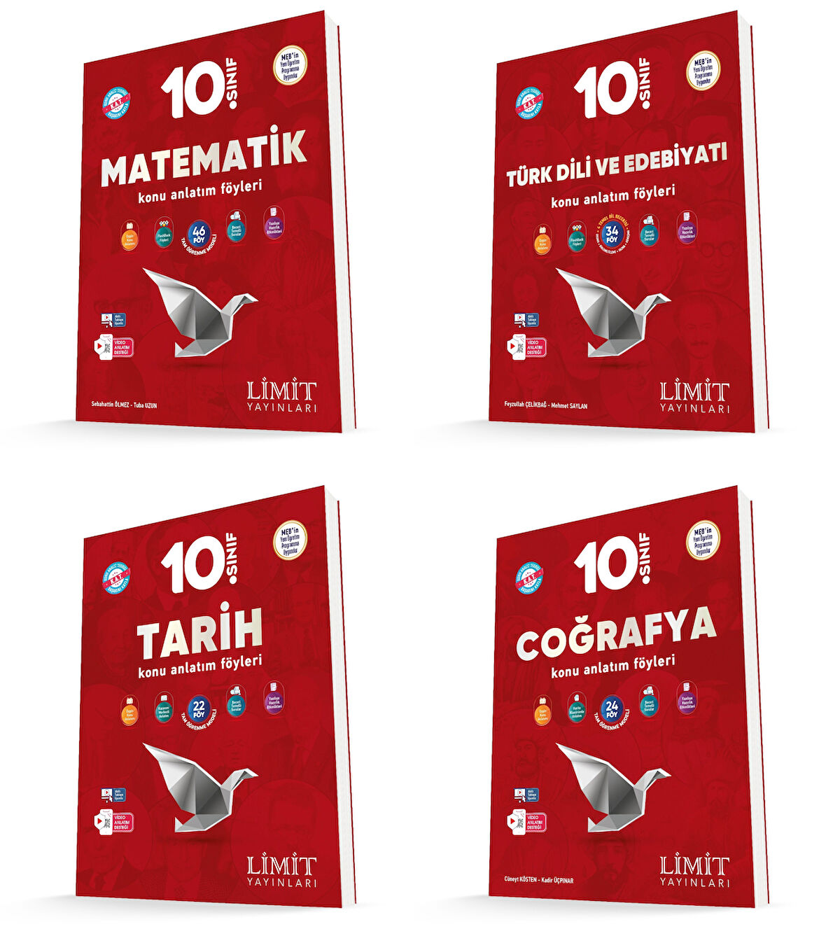 Limit 2026 10. Sınıf Eşit Ağırlık Konu Anlatım Föyleri Kaf Seti 4 Kitap Güncel Müfredat