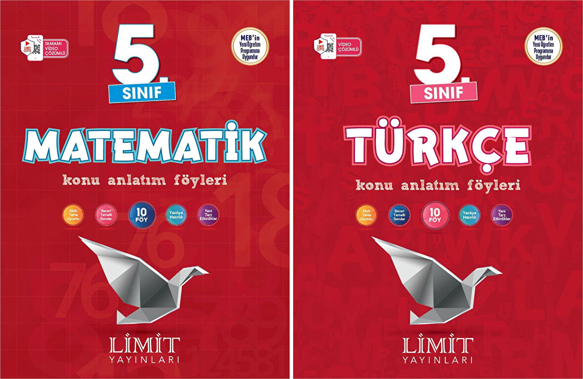 Limit 2025 5. Sınıf Matematik + Türkçe Konu Anlatım Seti 2 Kitap Güncel Müfredat