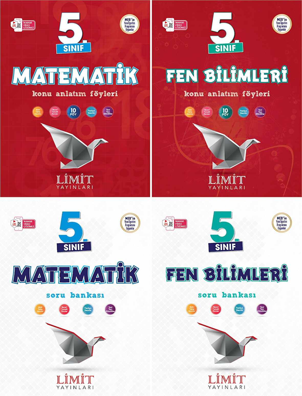 Limit 2025 5. Sınıf Matematik + Fen Bilimleri Konu Anlatım + Soru Seti 4 Kitap Güncel Müfredat