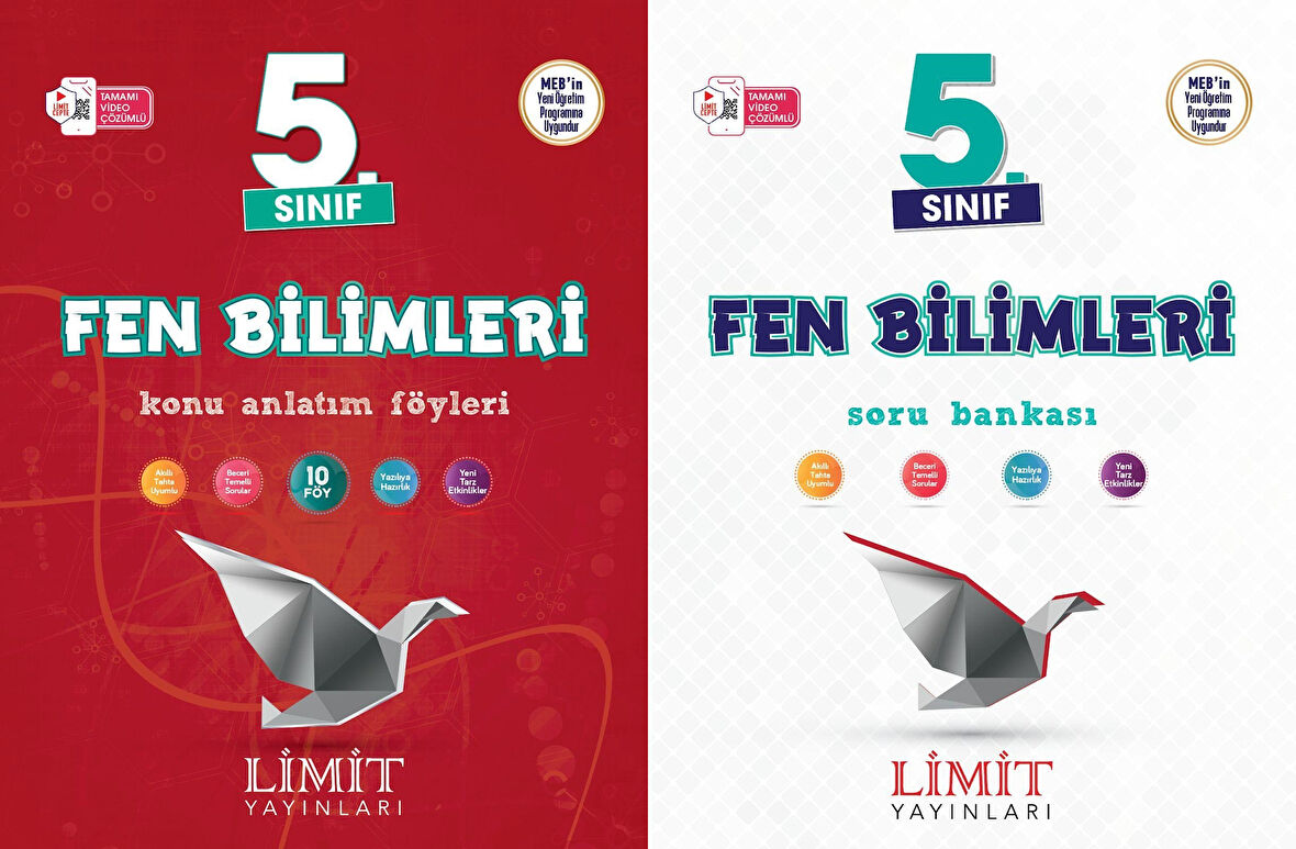 Limit 2025 5. Sınıf Fen Bilimleri Konu Anlatım + Soru Bankası Seti 2 Kitap Güncel Müfredat