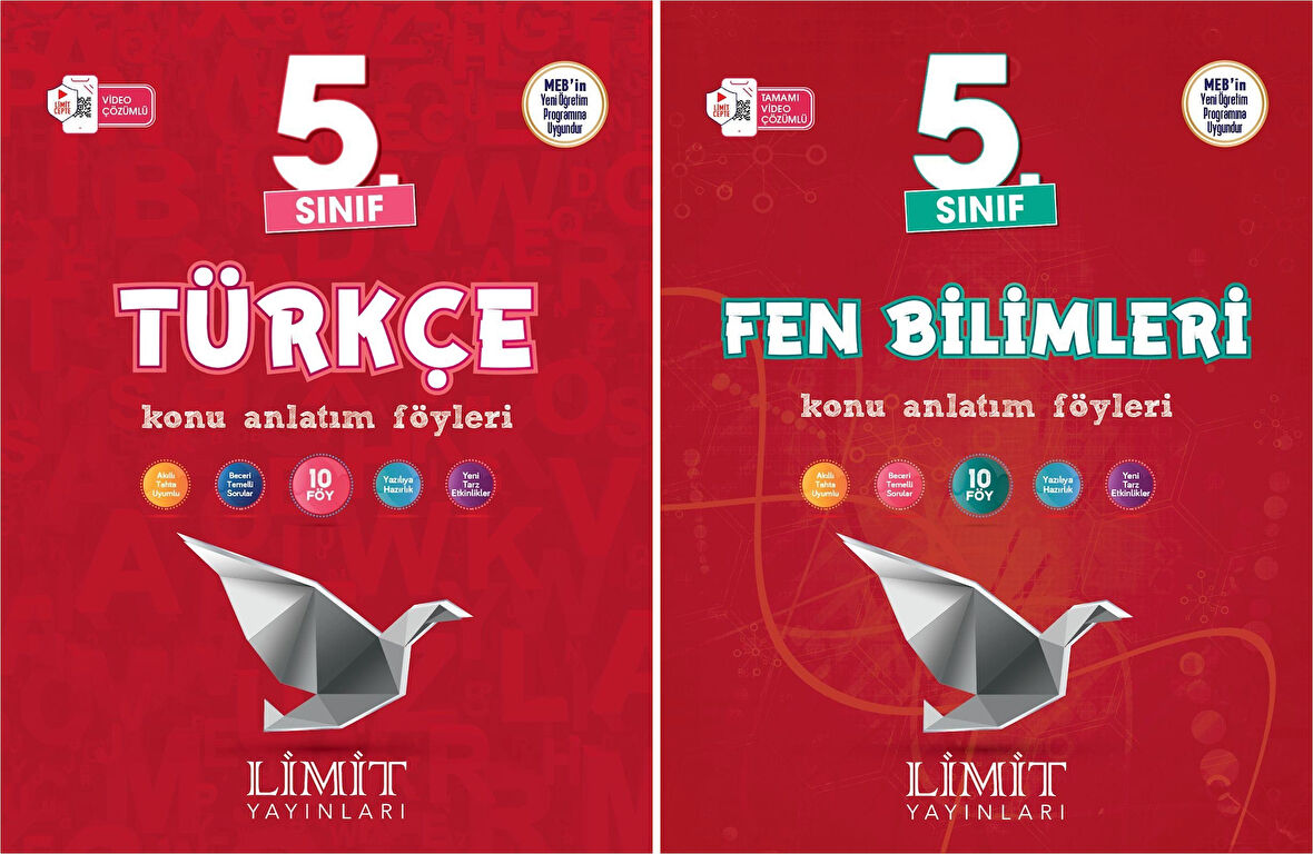 Limit 2025 5. Sınıf Türkçe + Fen Bilimleri Konu Anlatım Seti 2 Kitap Güncel Müfredat