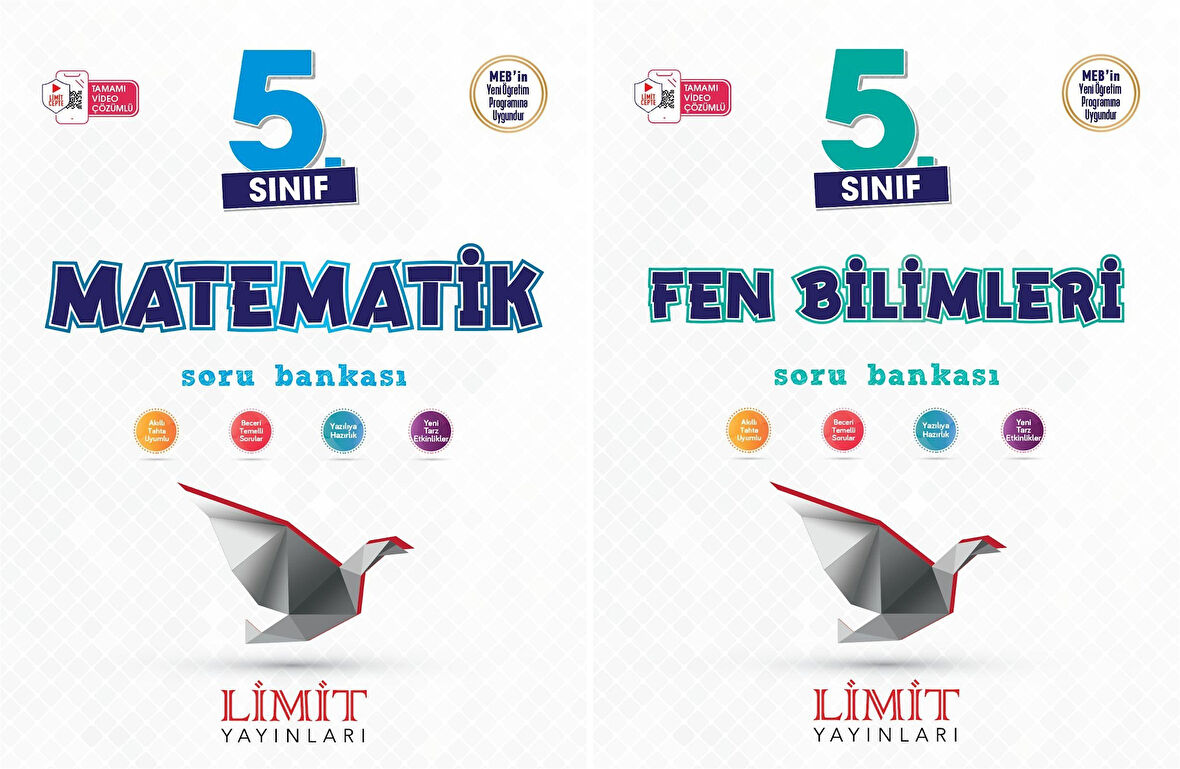 Limit 2025 5. Sınıf Matematik + Fen Bilimleri Soru Bankası Seti 2 Kitap Güncel Müfredat