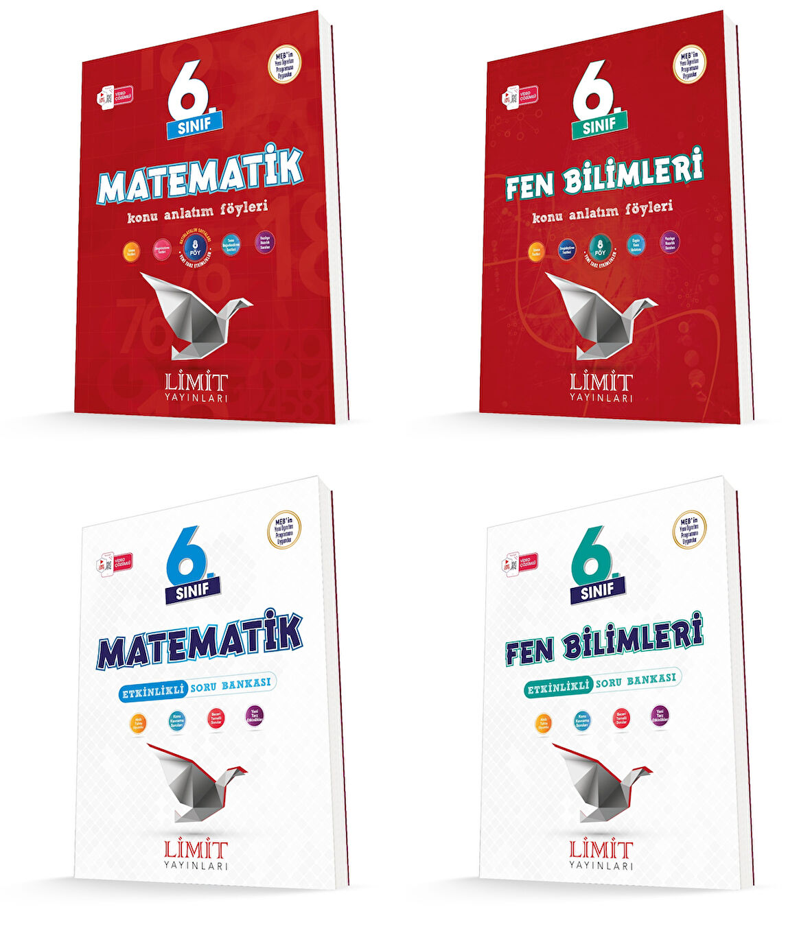Limit 2026 6. Sınıf Matematik + Fen Bilimleri Konu Anlatım + Soru Seti 4 Kitap Güncel Müfredat