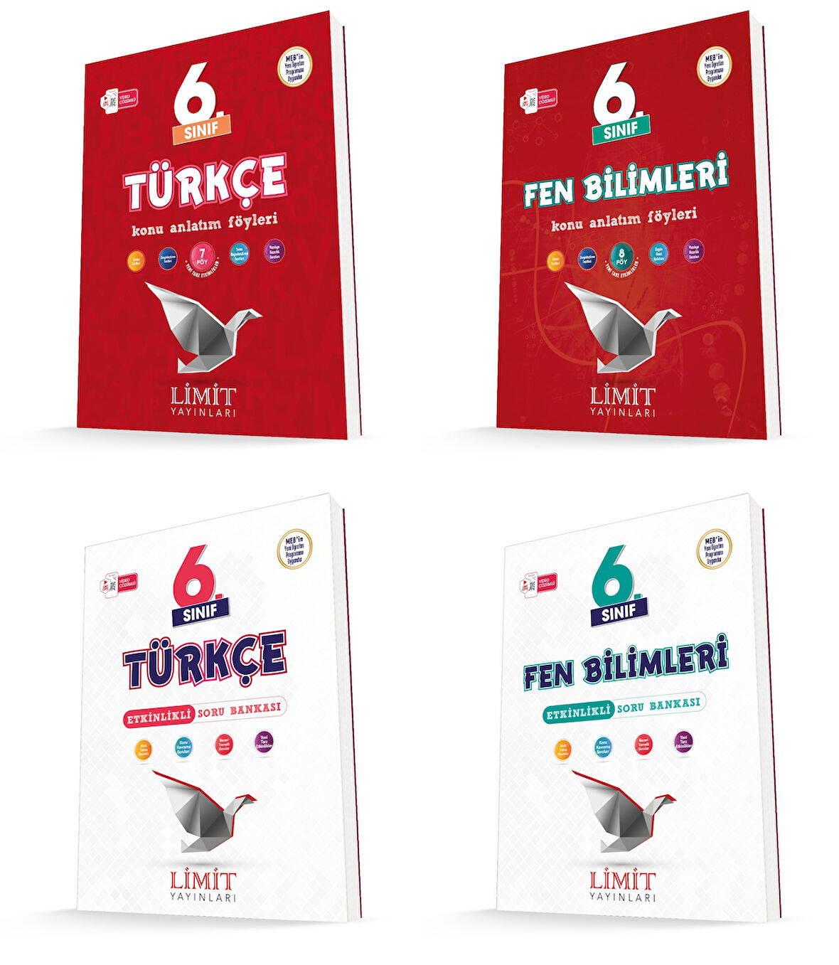 Limit 2026 6. Sınıf Türkçe + Fen Bilimleri Konu Anlatım + Soru Seti 4 Kitap Güncel Müfredat