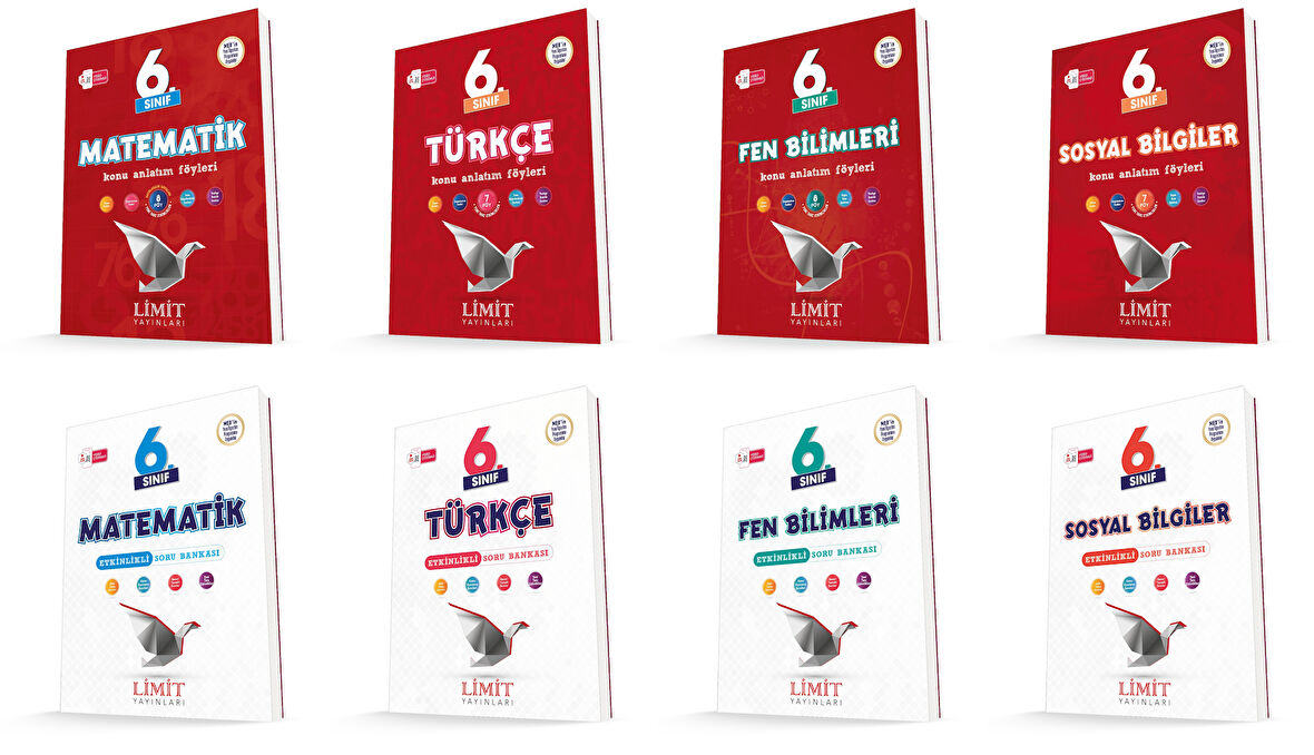 Limit 2026 6. Sınıf Matematik + Türkçe + Fen + Sosyal Konu Anlatım + Soru Seti 8 Kitap Güncel Müfredat