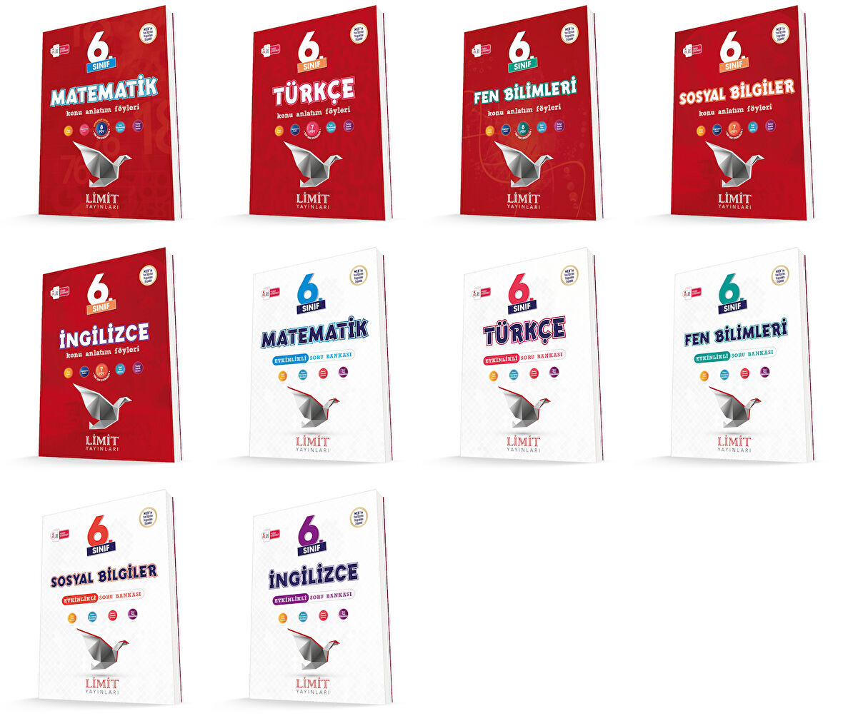 Limit 2026 6. Sınıf Matematik + Türkçe + Fen + Sosyal + İng Konu + Soru Seti 10 Kitap Güncel Müfredat