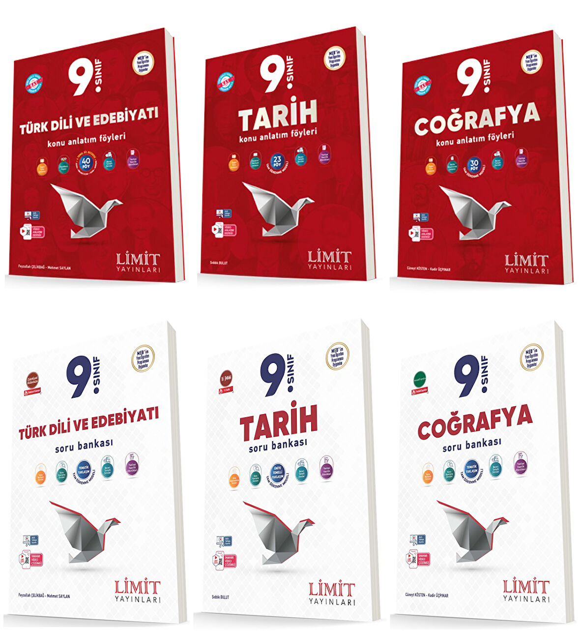 Limit 2025 9. Sınıf Türk Dili + Tarih+ Coğrafya Kaf + Soru Seti 6 Kitap Güncel Müfredat