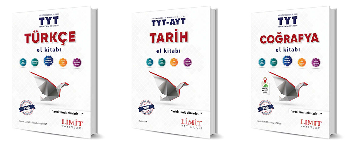 Limit Tyt Türkçe + Tarih + Coğrafya El Kitabı Seti 3 Kitap 2024