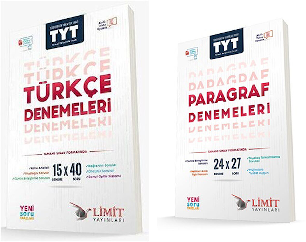 Limit Tyt Türkçe + Paragraf Deneme Seti 2 Kitap 2024