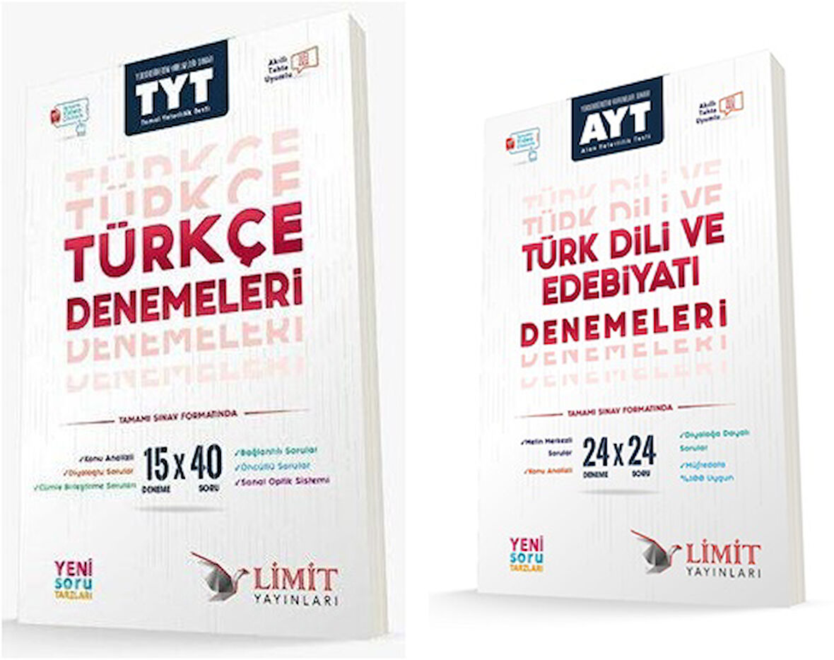 Limit Tyt Türkçe + Ayt Edebiyat Deneme Seti 2 Kitap 2024