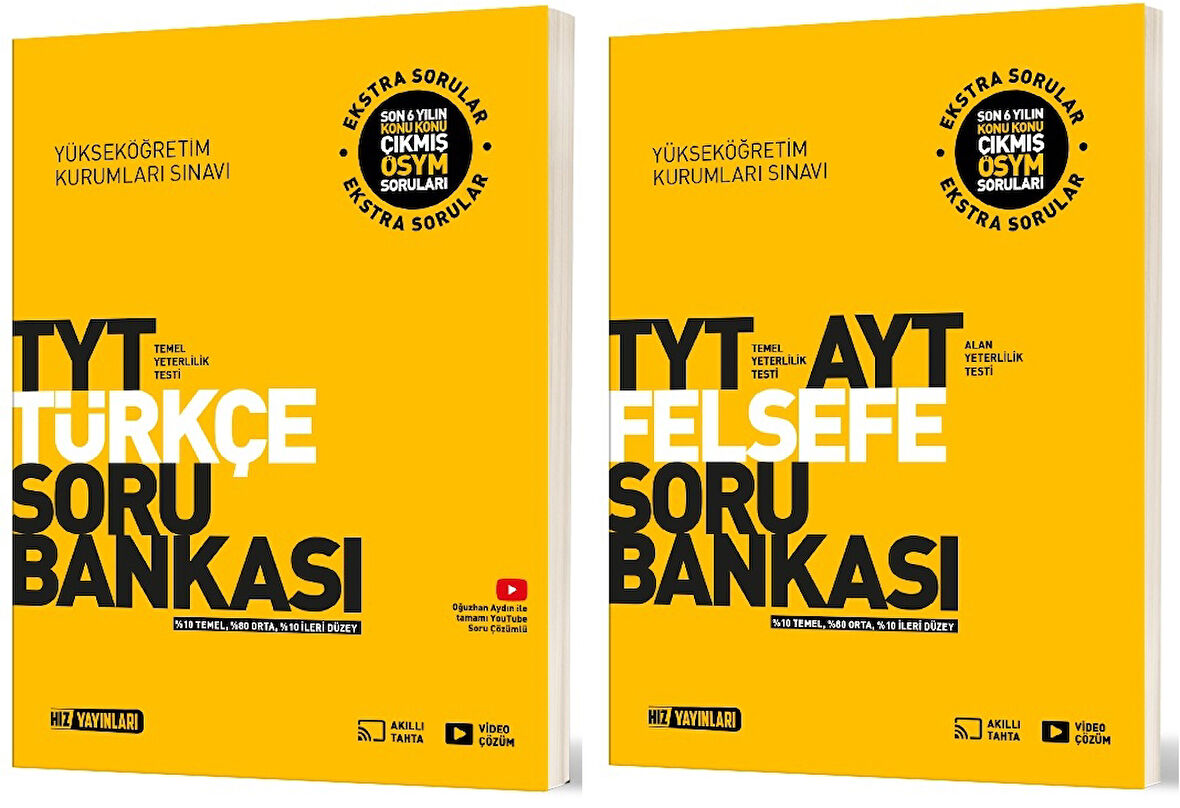 Hız 2025 Tyt Türkçe + Felsefe Soru Bankası Seti 2 Kitap