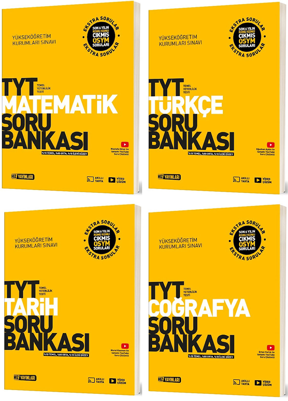 Hız 2025 Tyt Matematik Türkçe Tarih Coğrafya Soru Seti 4 Kitap