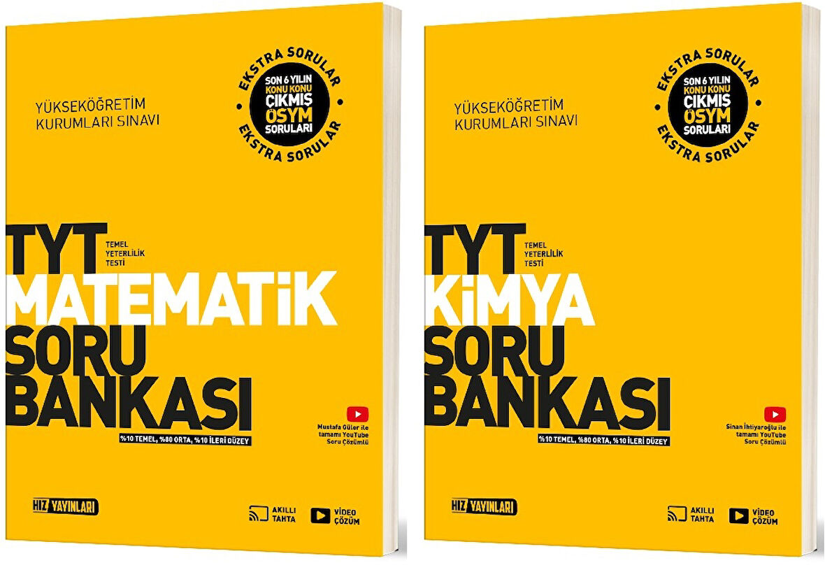 Hız 2025 Tyt Matematik + Kimya Soru Bankası Seti 2 Kitap