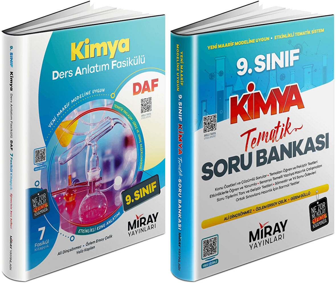 Miray 2025 9. Sınıf Kimya Ders Anlatım Fasikülleri + Tematik Soru Seti 2 Kitap