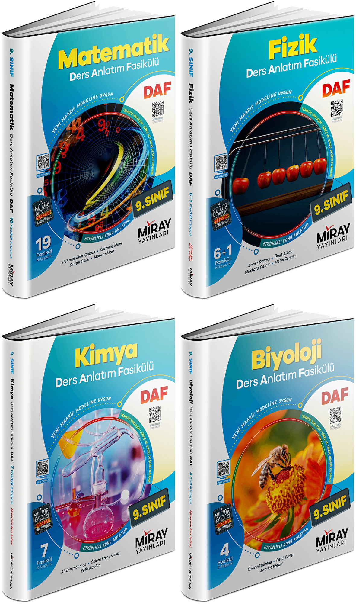 Miray 2025 9. Sınıf Matematik + Fizik + Kimya + Biyoloji Ders Anlatım Fasikülleri Seti 4 Kitap