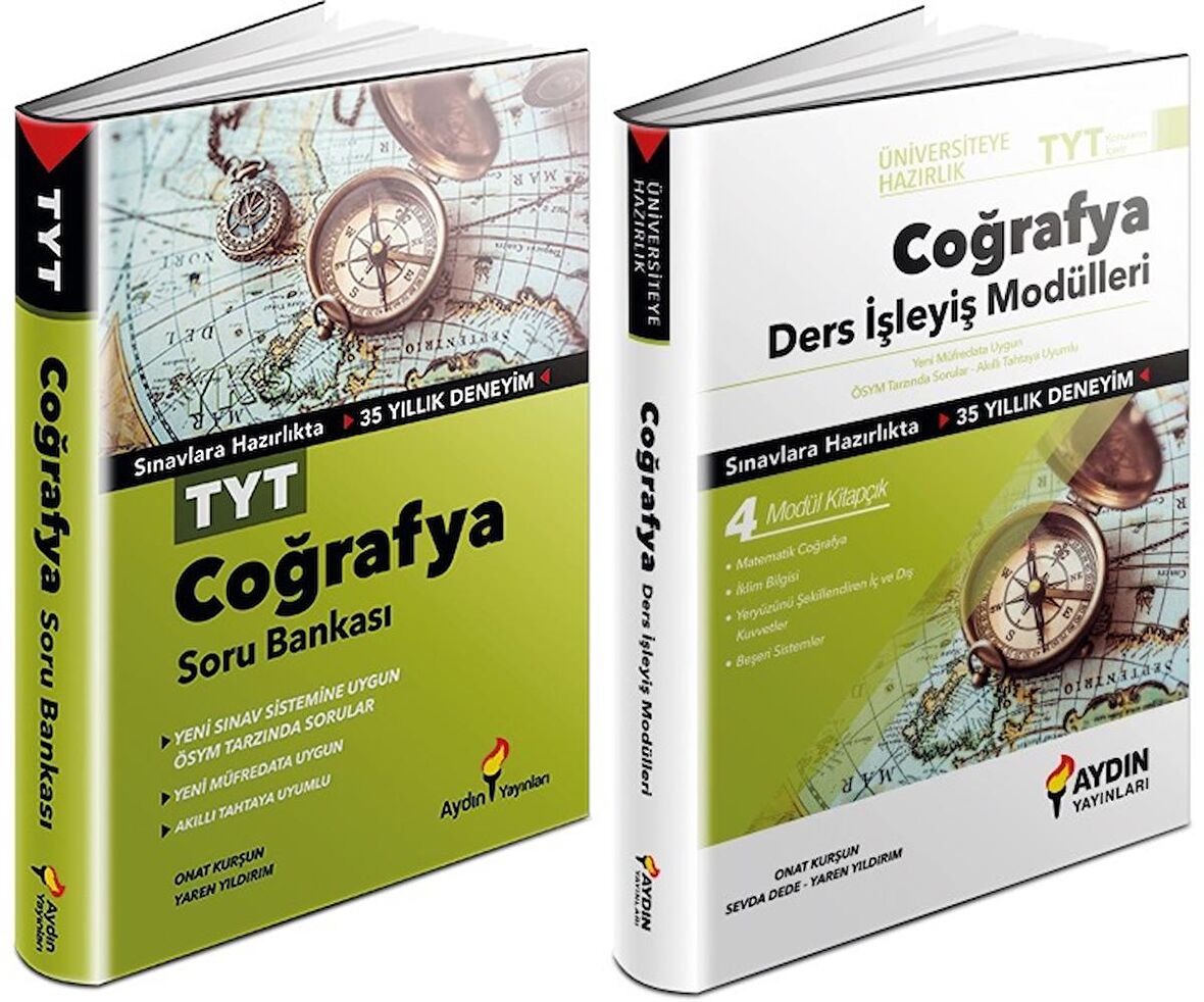 Aydın Tyt Coğrafya Soru + Ders İşleyiş Seti 2 Kitap 2023