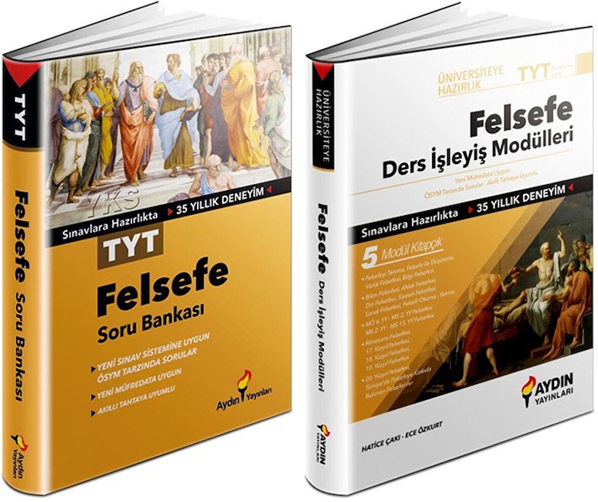 Aydın Tyt Felsefe Soru + Ders İşleyiş Seti 2 Kitap 2023